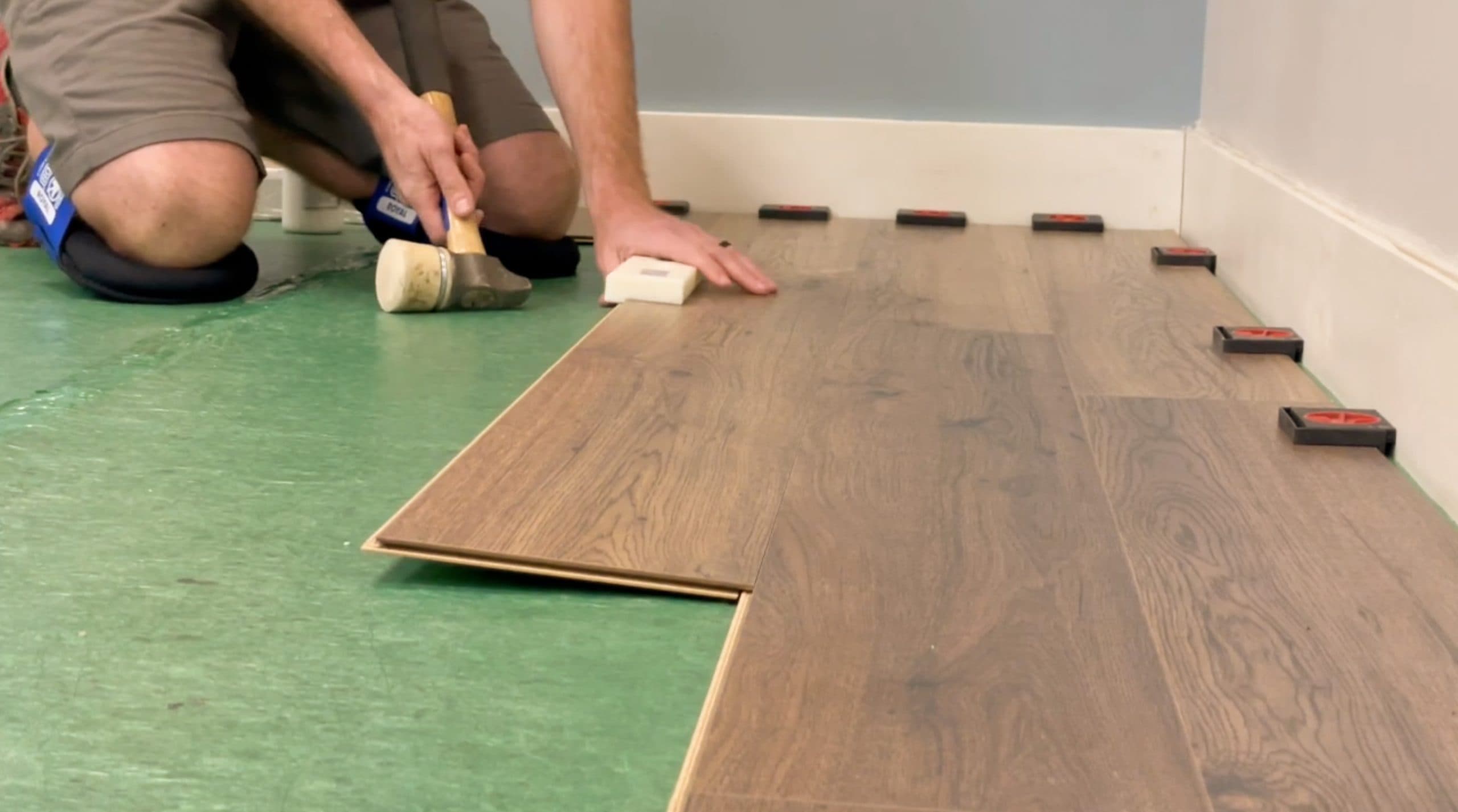 Flooring renovation work in a modern home